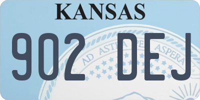 KS license plate 902DEJ