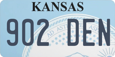 KS license plate 902DEN