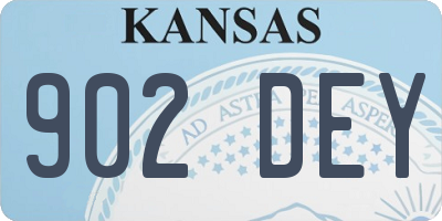 KS license plate 902DEY
