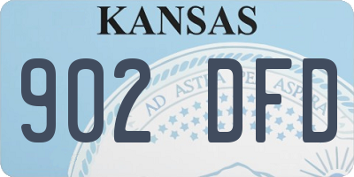 KS license plate 902DFD