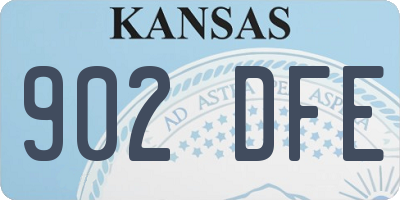 KS license plate 902DFE