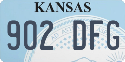 KS license plate 902DFG
