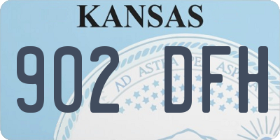 KS license plate 902DFH