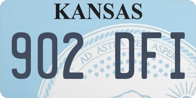 KS license plate 902DFI