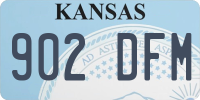 KS license plate 902DFM