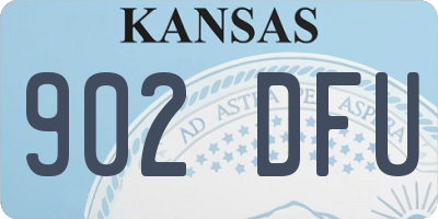 KS license plate 902DFU