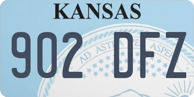KS license plate 902DFZ