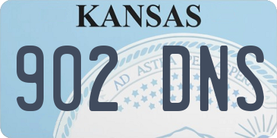 KS license plate 902DNS