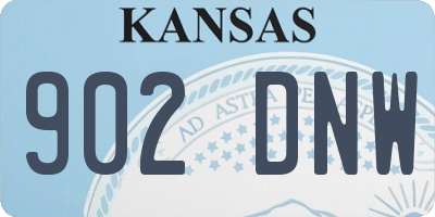 KS license plate 902DNW