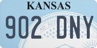 KS license plate 902DNY