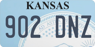 KS license plate 902DNZ