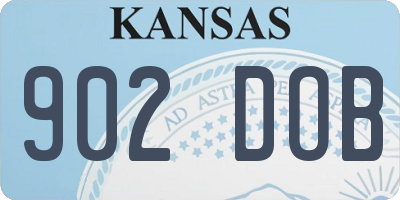 KS license plate 902DOB