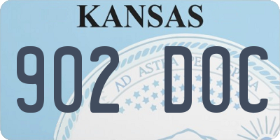 KS license plate 902DOC