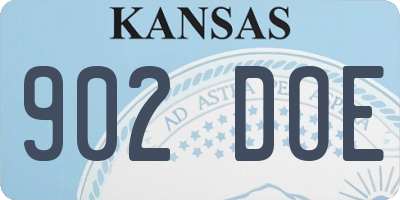 KS license plate 902DOE