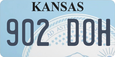 KS license plate 902DOH