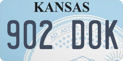 KS license plate 902DOK