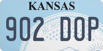 KS license plate 902DOP