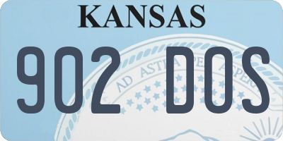 KS license plate 902DOS