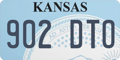 KS license plate 902DTO