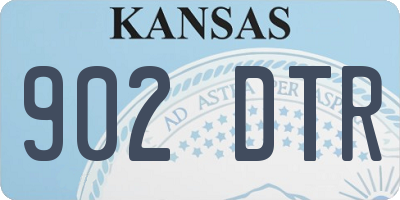 KS license plate 902DTR