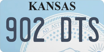 KS license plate 902DTS