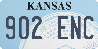 KS license plate 902ENC