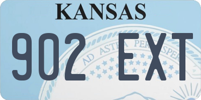 KS license plate 902EXT