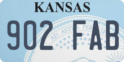 KS license plate 902FAB