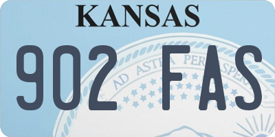 KS license plate 902FAS
