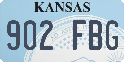 KS license plate 902FBG