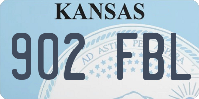 KS license plate 902FBL