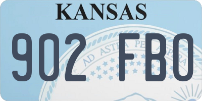 KS license plate 902FBO