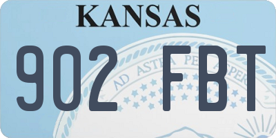 KS license plate 902FBT