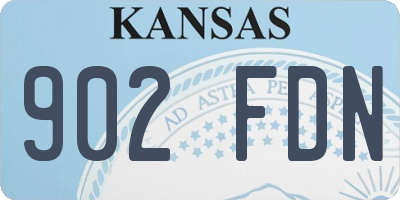 KS license plate 902FDN