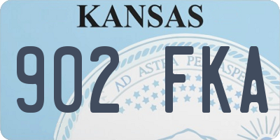 KS license plate 902FKA