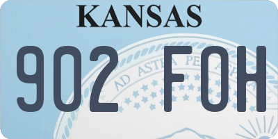 KS license plate 902FOH