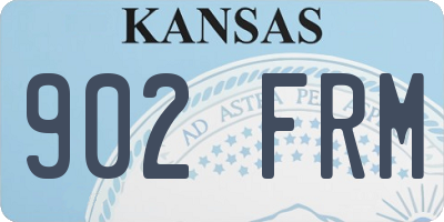 KS license plate 902FRM