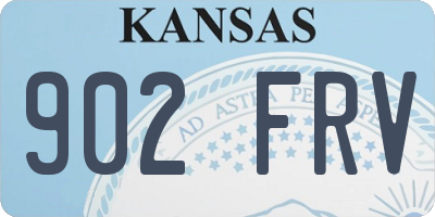 KS license plate 902FRV
