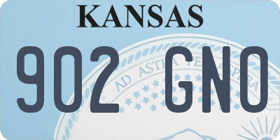 KS license plate 902GNO