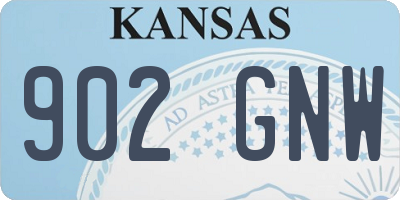 KS license plate 902GNW