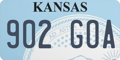 KS license plate 902GOA