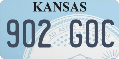 KS license plate 902GOC