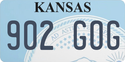 KS license plate 902GOG