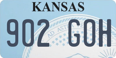 KS license plate 902GOH