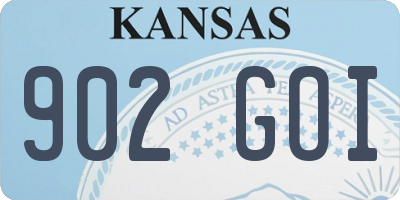 KS license plate 902GOI