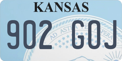 KS license plate 902GOJ