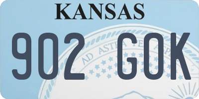 KS license plate 902GOK