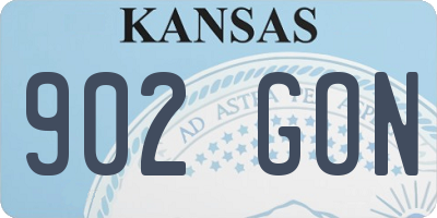 KS license plate 902GON