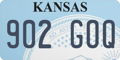 KS license plate 902GOQ
