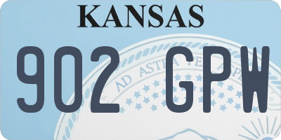 KS license plate 902GPW
